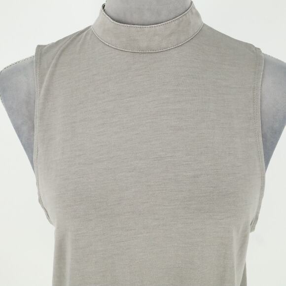Chaser Top Womens Medium Gray Blouse Stretch Knit Open Back Sleeveless New - Picture 14 of 14
